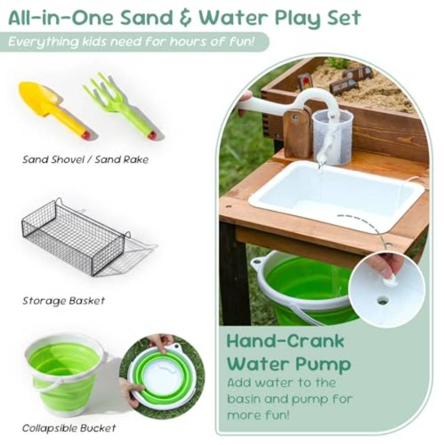 Outdoor wooden sand table for  – Kids Outdoor Water Play Table recenzja i cena