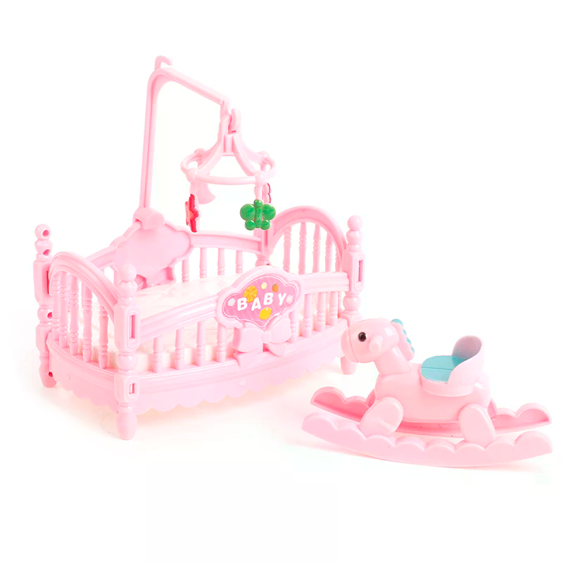 Miniature Crib Wooden Horse Se – Kids Outdoor Chair And Table recenzja i cena
