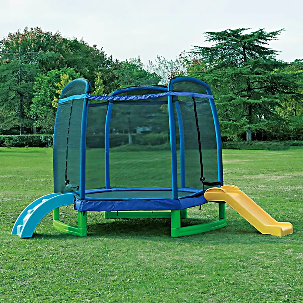 7ft PVC Outdoor Trampoline Int – Kids Outdoor Swing And Slide recenzja i cena