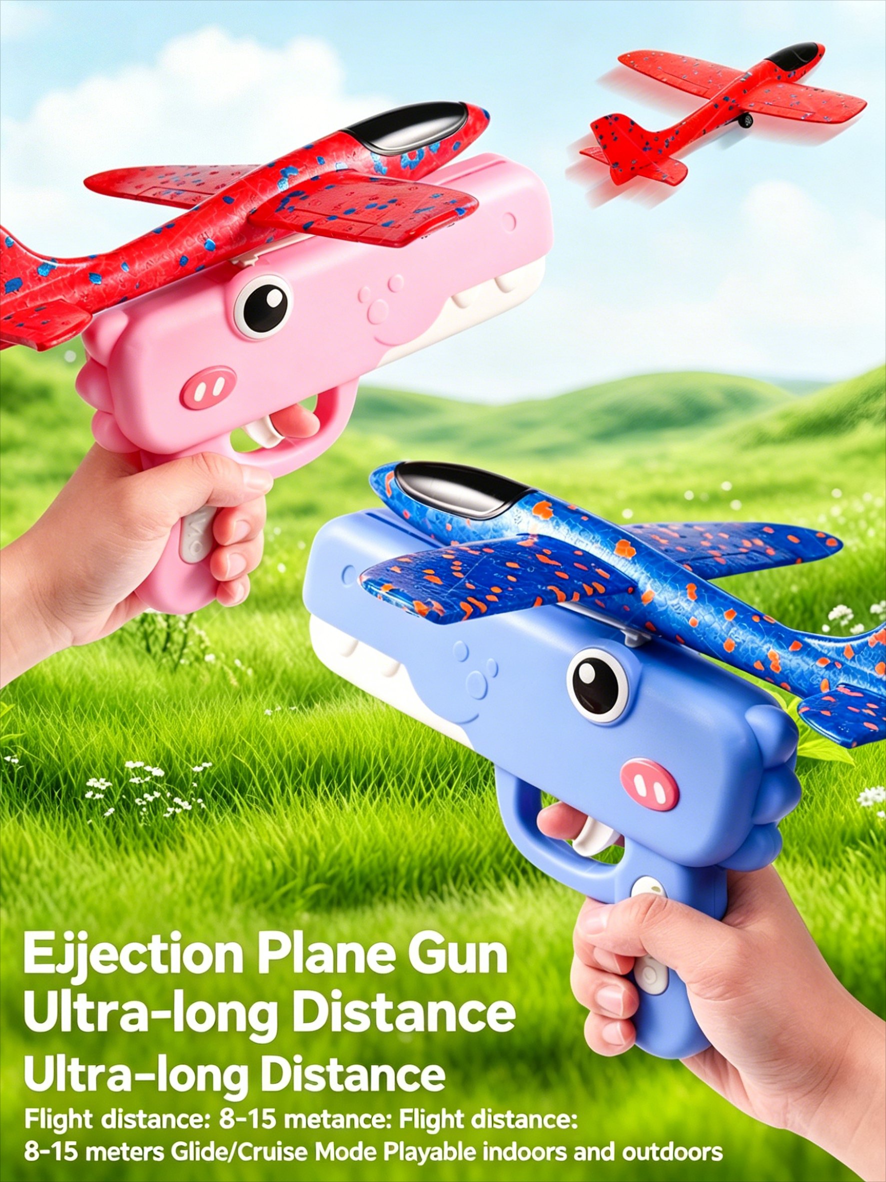 Foam Airplane Launcher Catapul – Kids Outdoor Games For Party recenzja i cena