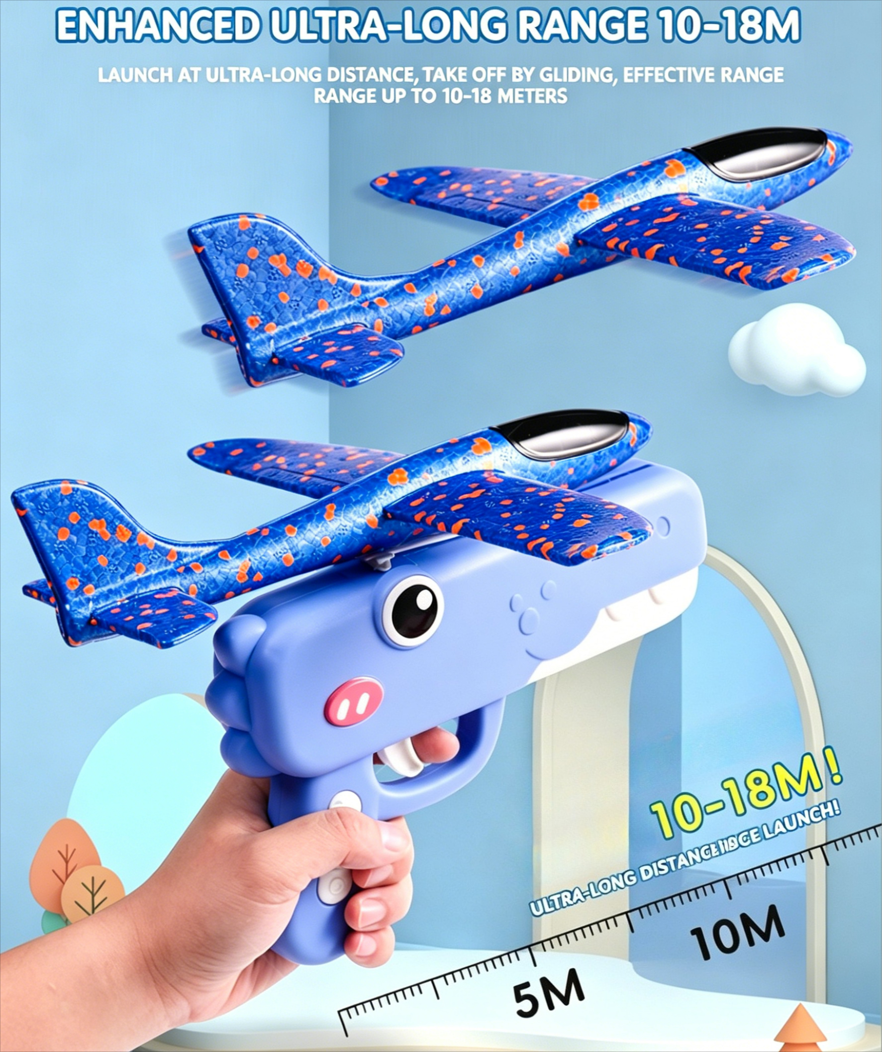 Foam Airplane Launcher Catapul – Kids Outdoor Games For Party recenzja i cena
