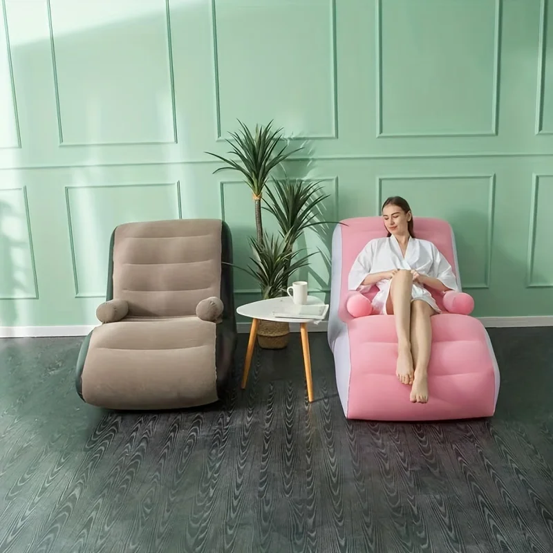 Inflatable Lazy Sofa Flocking  – Kids Outdoor Lounge Chair recenzja i cena