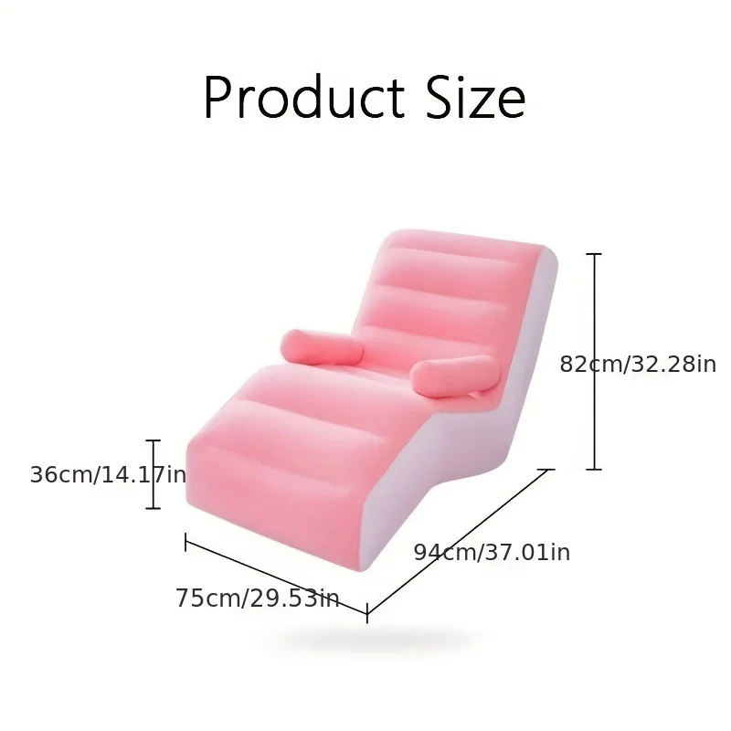 Inflatable Lazy Sofa Flocking  – Kids Outdoor Lounge Chair recenzja i cena
