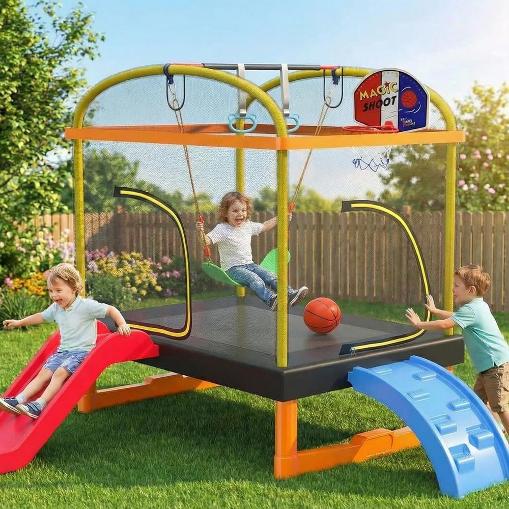 Outdoor Swing Basketball Climb – Kids Outdoor Swing And Slide recenzja i cena